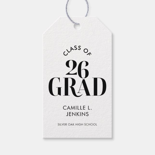 Étiquettes de Faveur de Remise de Diplômes Promoti (Devant)