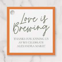 Étiquettes de faveur de shower de mariage Citrus