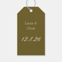 Étiquettes de faveur pour invités de mariage vert