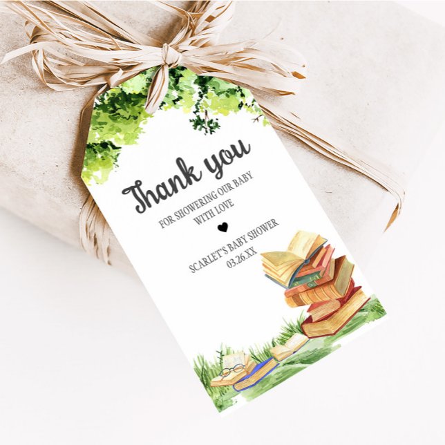 Étiquettes de Faveurs de Baby Shower Nouveau Chapi (Storybook New Chapter Baby Shower Favor Tags
)