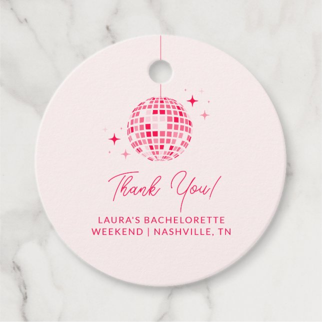 Étiquettes de Faveurs de Fête de Bachelorette Let' (Devant)