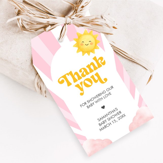 Étiquettes de Faveurs pour Baby Shower Here Comes  (Sunshine Baby Shower Favor Tags)