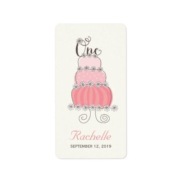 Étiquettes de fête d'anniversaire pour une petite  (Devant)