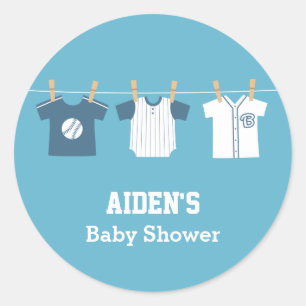 Étiquettes de fête de douche pour bébé garçon de b
