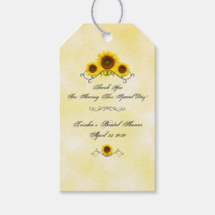 Étiquettes de Fête de la mariée de tournesol