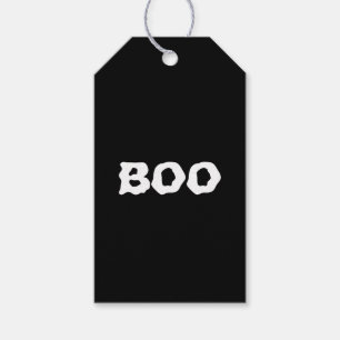 Étiquettes de fête Halloween effrayantes noir et b