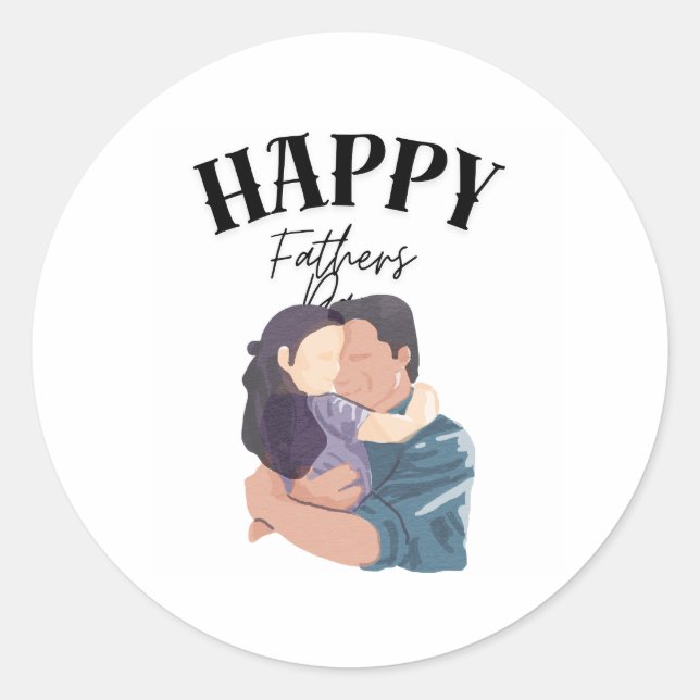 Étiquettes de Fêtes des pères heureux (Devant)