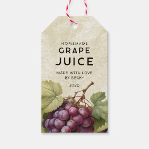 Étiquettes de garde-manger de jus de raisin rouge