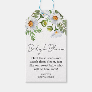 Étiquettes de graines pour Baby Shower Daisy
