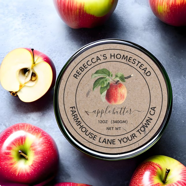 Étiquettes de jar de conserve en papier kraft Butt (Créateur téléchargé)