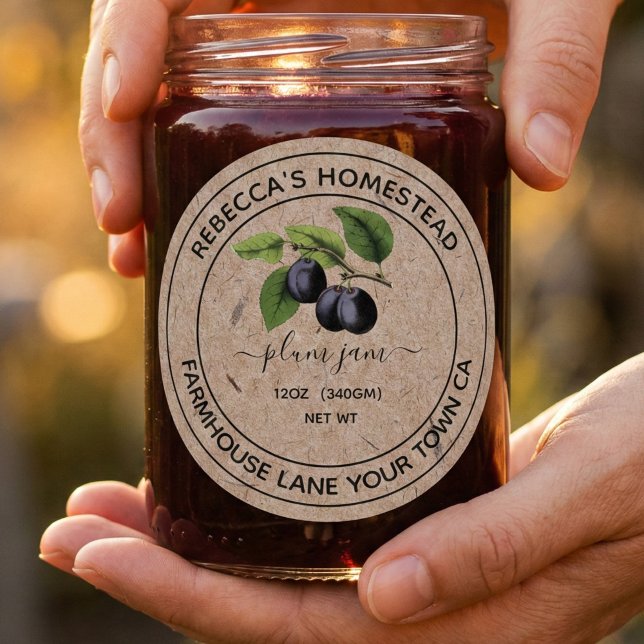 Étiquettes de jar de conserve en papier kraft pour (Créateur téléchargé)