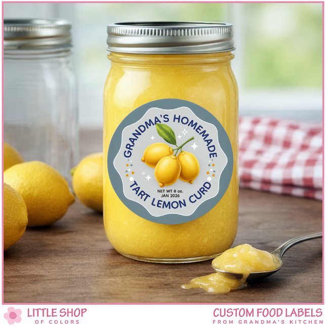 Étiquettes de jarre de conservation de lemon curd  (Créateur téléchargé)