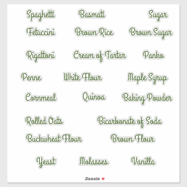 Étiquettes de la boîte de rangement (Feuille)