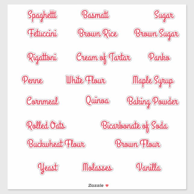 Étiquettes de la boîte de rangement (Feuille)