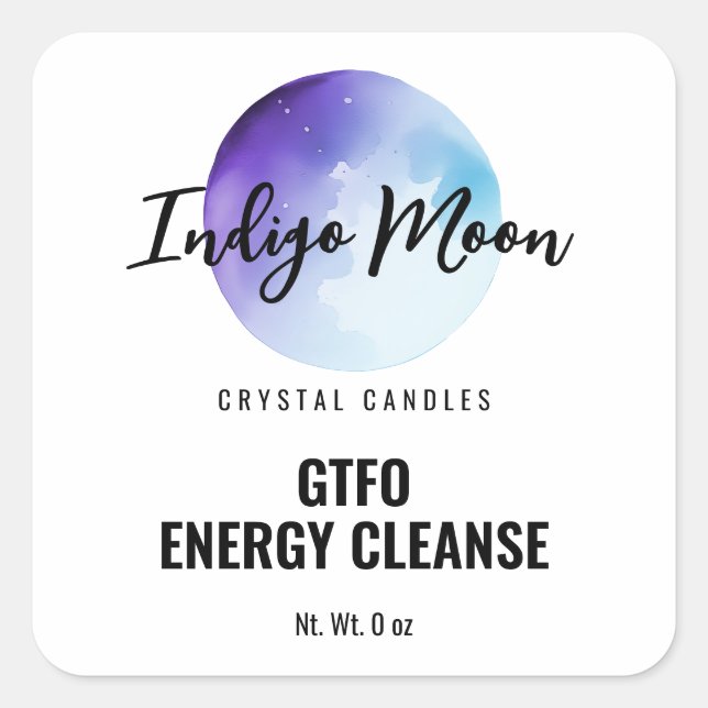 Étiquettes de la bougie Blue Moon (Devant)