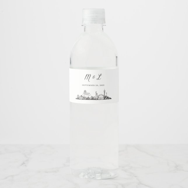 Étiquettes de la bouteille d'eau de Las Vegas Skyl (Devant)