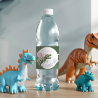 Étiquettes de la bouteille d'eau Dinosaur pour fil