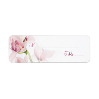 Étiquettes de la carte Place Mariage de l'orchidée