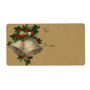 Étiquettes de la cloche de Noël victorienne