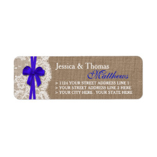 Étiquettes de la collection de Mariages Rustic Blu
