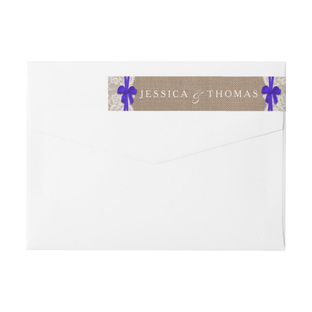 Étiquettes de la collection de Mariages Rustic Blu (Dos)