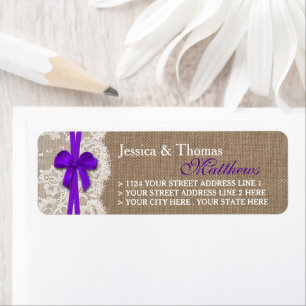 Étiquettes de la collection de Mariages Rustic Pur