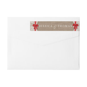 Étiquettes de la collection de Mariages Rustic Red
