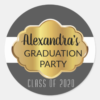 Étiquettes de la fête de graduation personnalisée