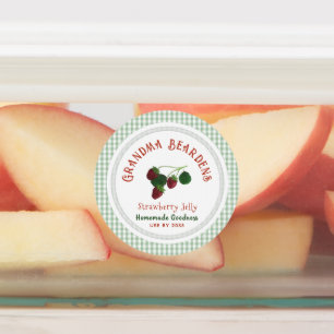 Étiquettes De La Fraise Et En vichy Alimentation