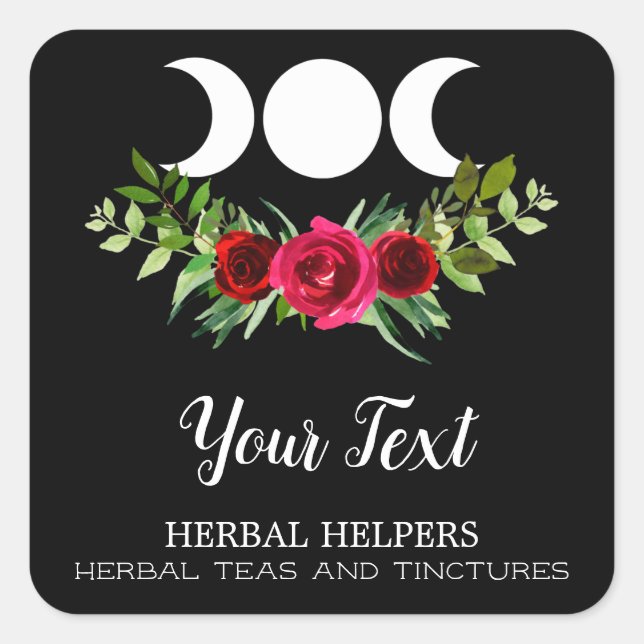 Étiquettes de la médecine des plantes de la Lune n (Devant)