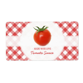 Étiquettes de la sauce tomate