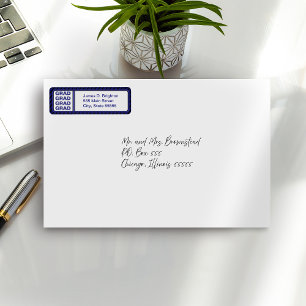Étiquettes de l'adresse de retour de la graduation