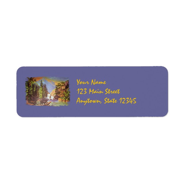 Étiquettes de l'adresse de retour de Mountain Pass (Devant)