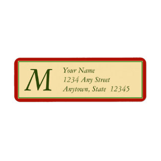 Étiquettes de l'adresse de retour de Noël avec Mon