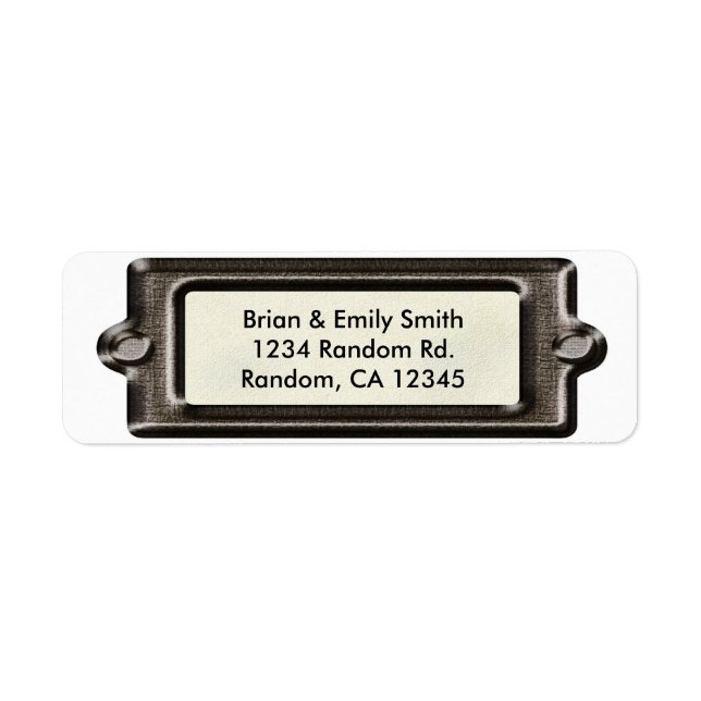 Étiquettes de l'adresse de retour du contour de la (Devant)