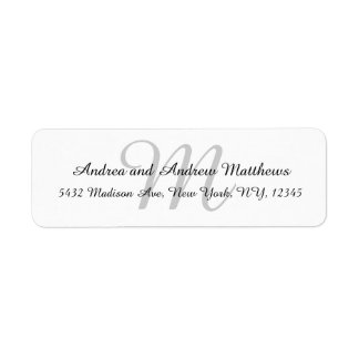 Étiquettes de l'adresse de retour pour Mariages