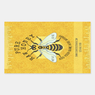 Étiquettes de l'Apiary Honeybee Honey Jar  Bee pe