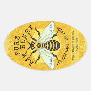 Étiquettes de l'Apiary Honeybee Honey Jar  Bee pei
