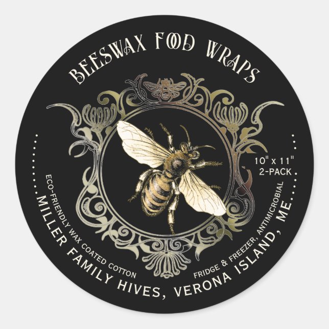 Étiquettes de l'emballage alimentaire de cire d'ab (Devant)