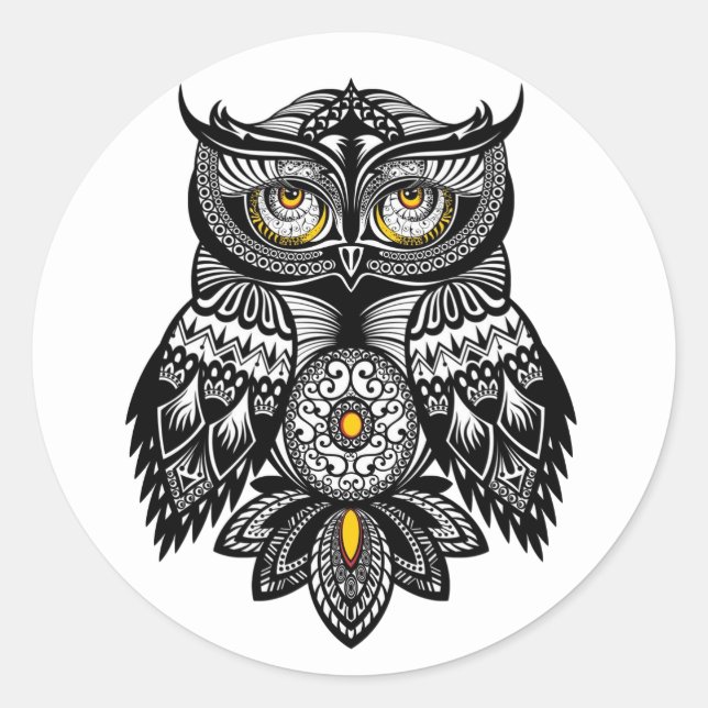 Étiquettes de l'enveloppe de la Chouette à l'espri (Devant)