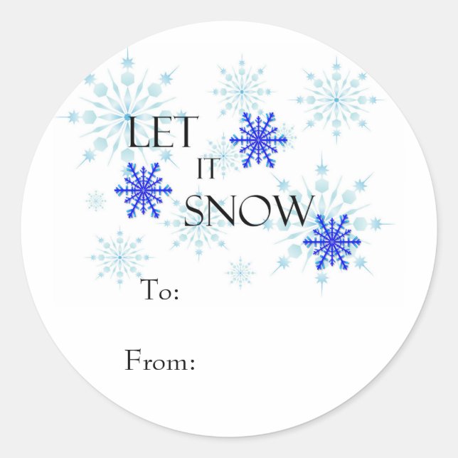 étiquettes de l'étiquette cadeau "Let it Snow" (Devant)