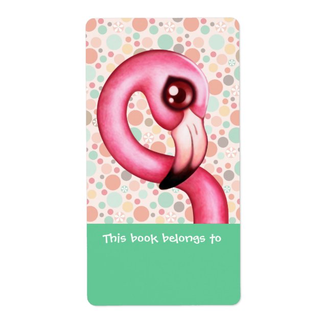 Étiquettes de livres Flamingo (Devant)
