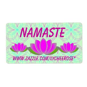 Étiquettes de lotus de Namaste