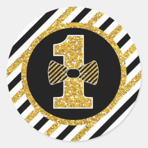Étiquettes de M. ONEderful Birthday Round Sticker