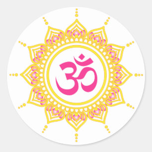 étiquettes de mandala de l'OM