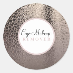 Étiquettes de Maquillage Rose Doré Glamour Abstrai