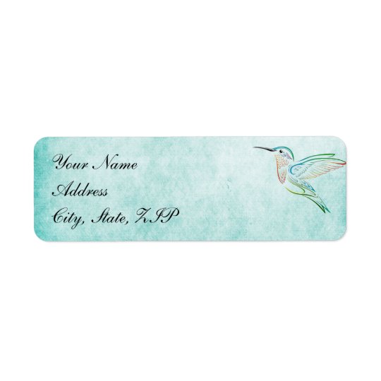 Étiquettes de mariage d'aquarelle de colibri