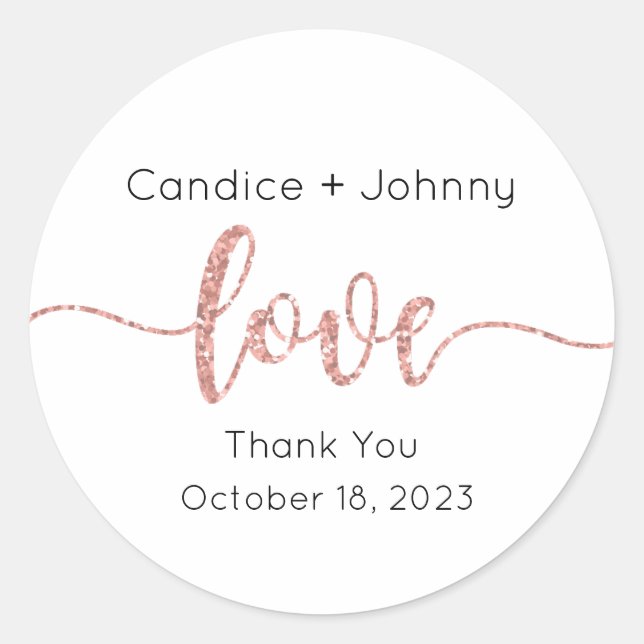 Étiquettes de mariage, Étiquettes de mariage favor (Devant)