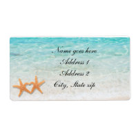 Étiquettes de mariage Étoile de mer Amour Plage Oc