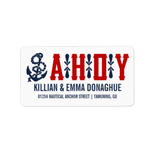 Étiquettes de mariage nautique vintages
